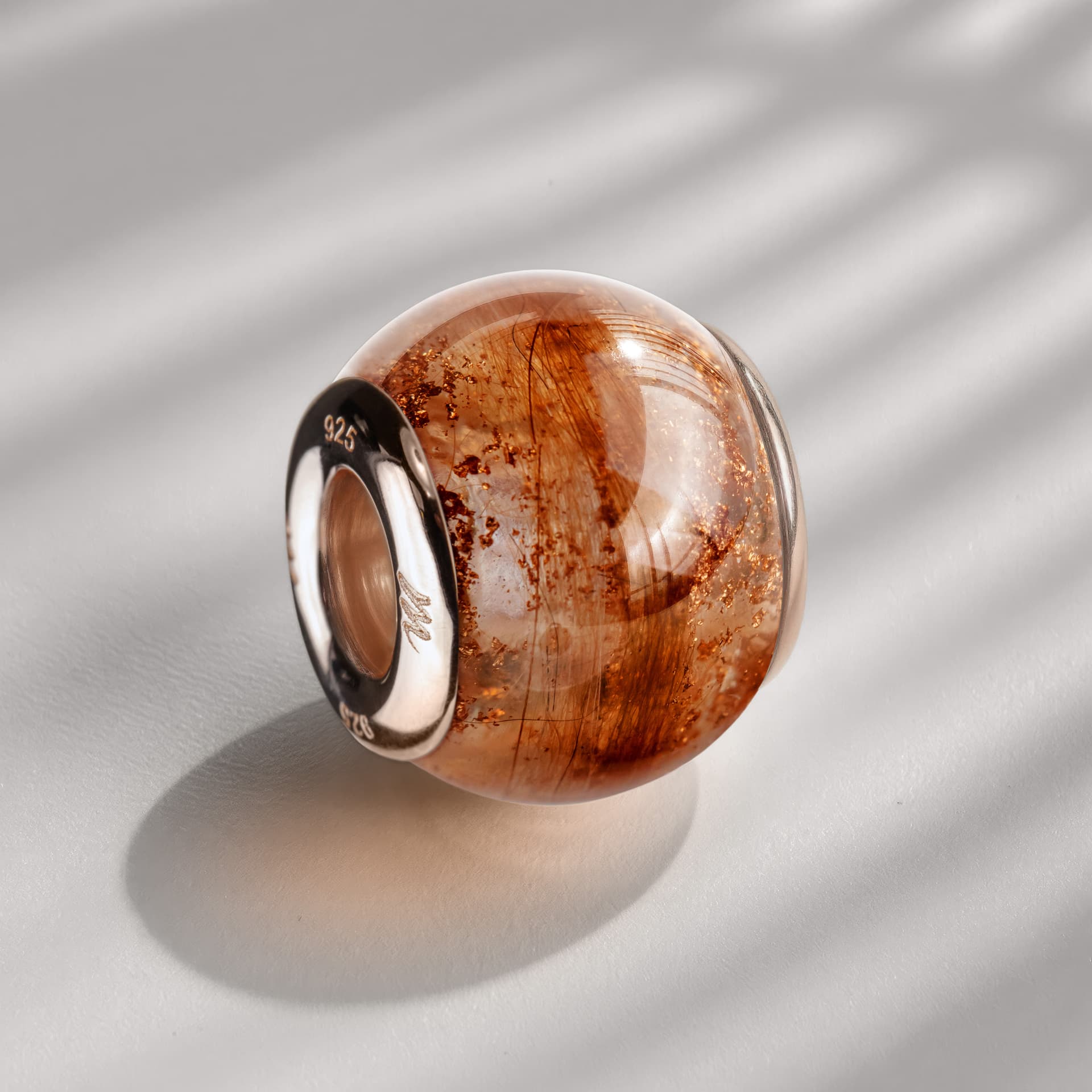 Charms modułowy typu "Pandora" z sierścią Twojego kota, pamiątka z futrem Twojego kota